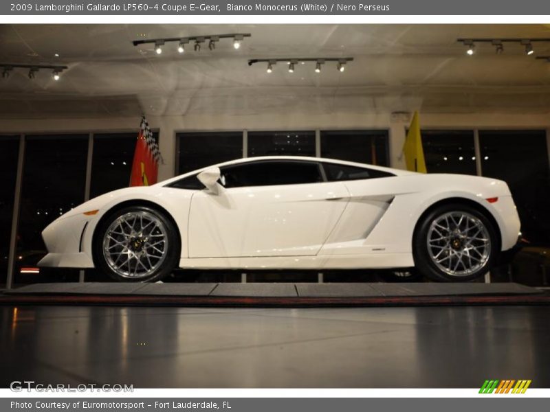 Bianco Monocerus (White) / Nero Perseus 2009 Lamborghini Gallardo LP560-4 Coupe E-Gear