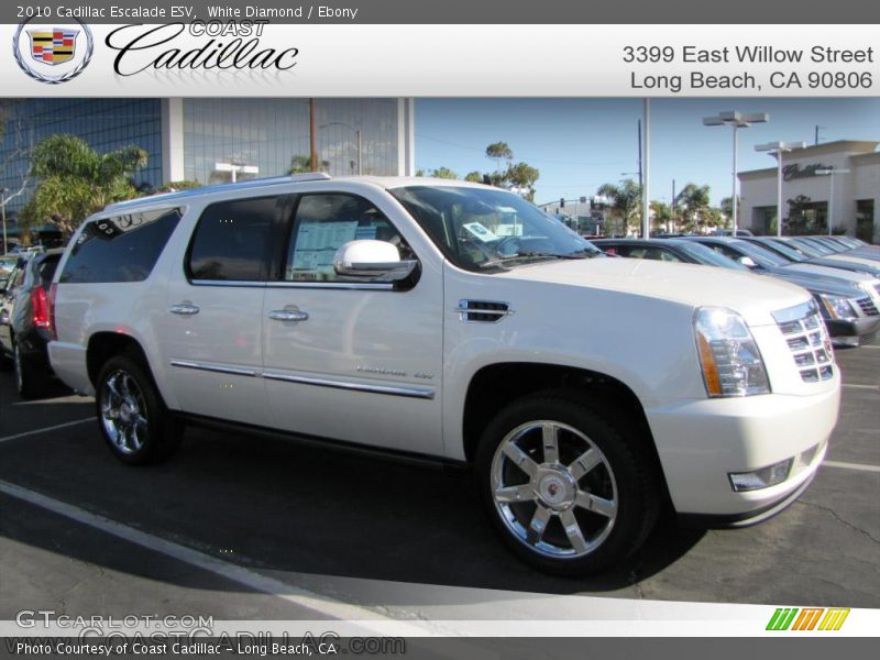 White Diamond / Ebony 2010 Cadillac Escalade ESV