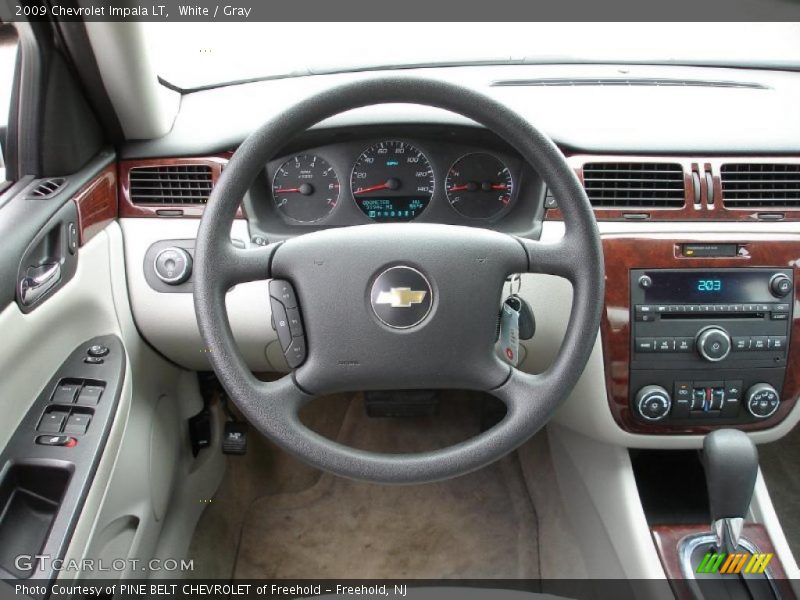 White / Gray 2009 Chevrolet Impala LT