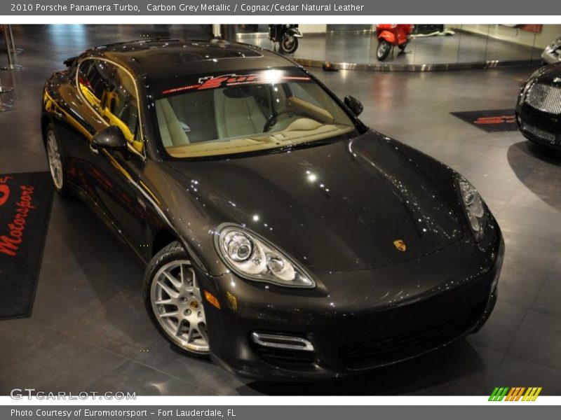 Carbon Grey Metallic / Cognac/Cedar Natural Leather 2010 Porsche Panamera Turbo