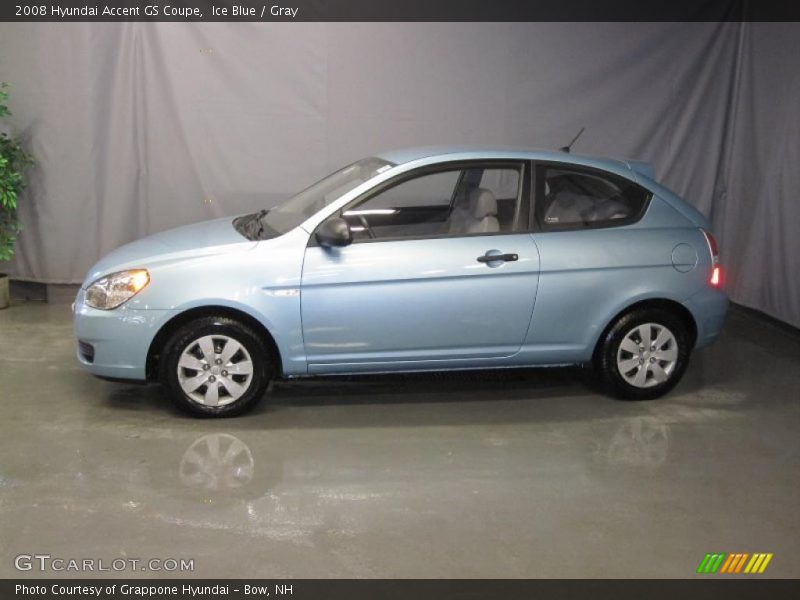 Ice Blue / Gray 2008 Hyundai Accent GS Coupe