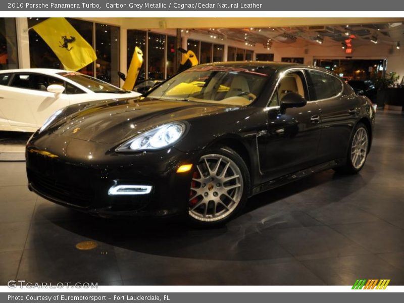Carbon Grey Metallic / Cognac/Cedar Natural Leather 2010 Porsche Panamera Turbo