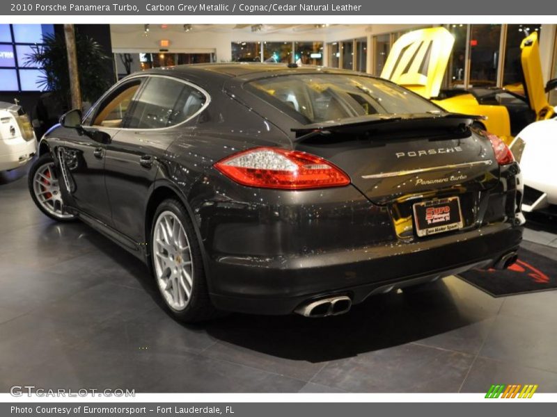 Carbon Grey Metallic / Cognac/Cedar Natural Leather 2010 Porsche Panamera Turbo