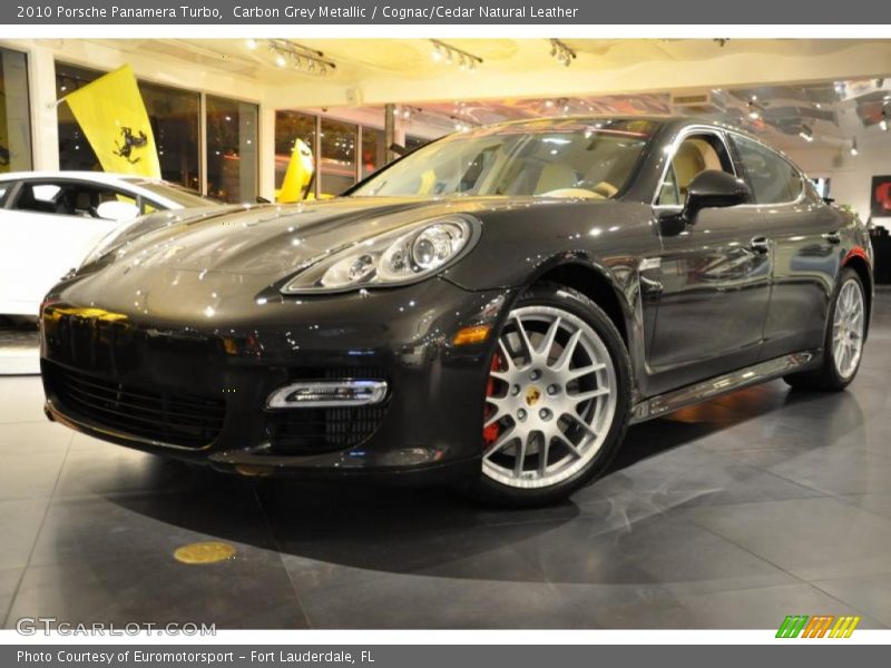 Carbon Grey Metallic / Cognac/Cedar Natural Leather 2010 Porsche Panamera Turbo