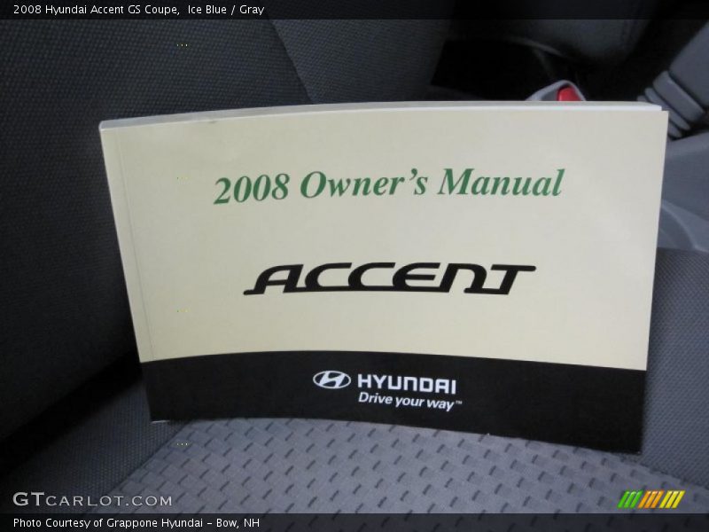 Ice Blue / Gray 2008 Hyundai Accent GS Coupe