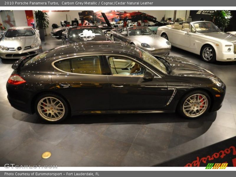 Carbon Grey Metallic / Cognac/Cedar Natural Leather 2010 Porsche Panamera Turbo