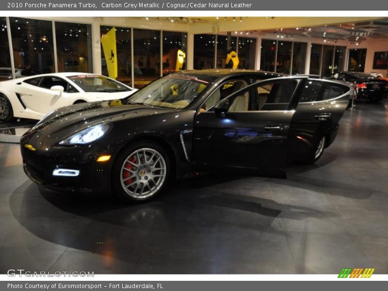 Carbon Grey Metallic / Cognac/Cedar Natural Leather 2010 Porsche Panamera Turbo