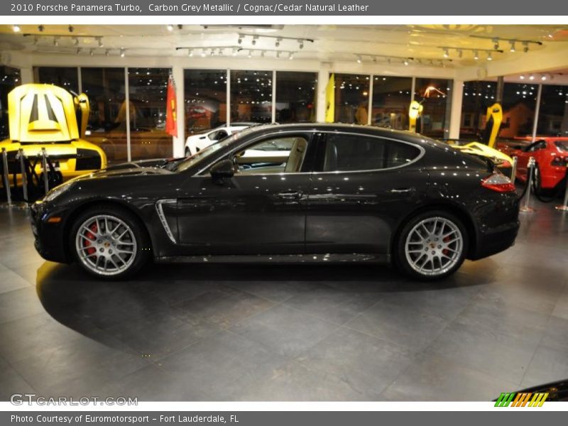 Carbon Grey Metallic / Cognac/Cedar Natural Leather 2010 Porsche Panamera Turbo
