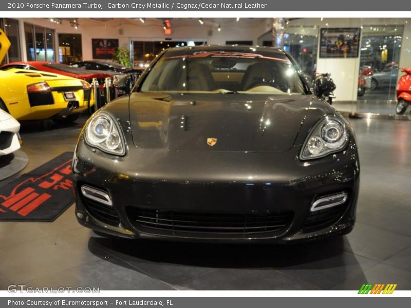Carbon Grey Metallic / Cognac/Cedar Natural Leather 2010 Porsche Panamera Turbo