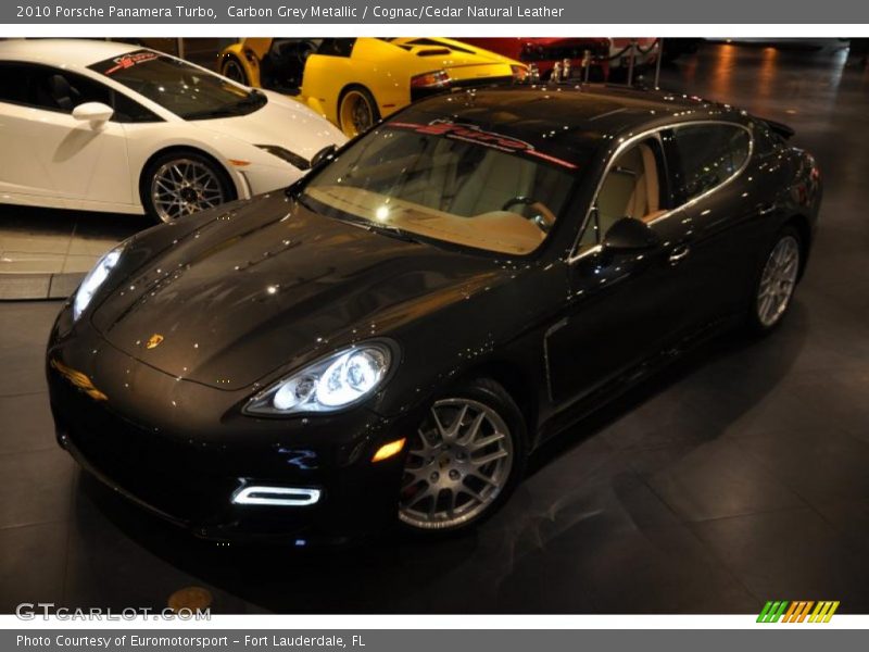 Carbon Grey Metallic / Cognac/Cedar Natural Leather 2010 Porsche Panamera Turbo