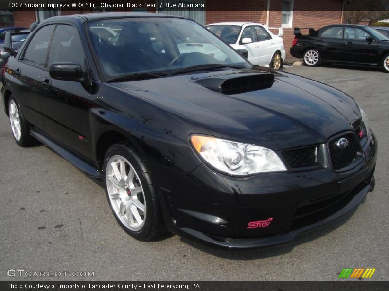 Obsidian Black Pearl / Blue Alcantara 2007 Subaru Impreza WRX STi