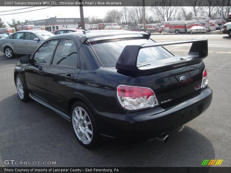 Obsidian Black Pearl / Blue Alcantara 2007 Subaru Impreza WRX STi