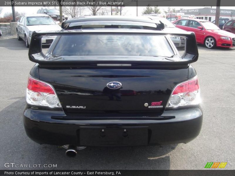 Obsidian Black Pearl / Blue Alcantara 2007 Subaru Impreza WRX STi