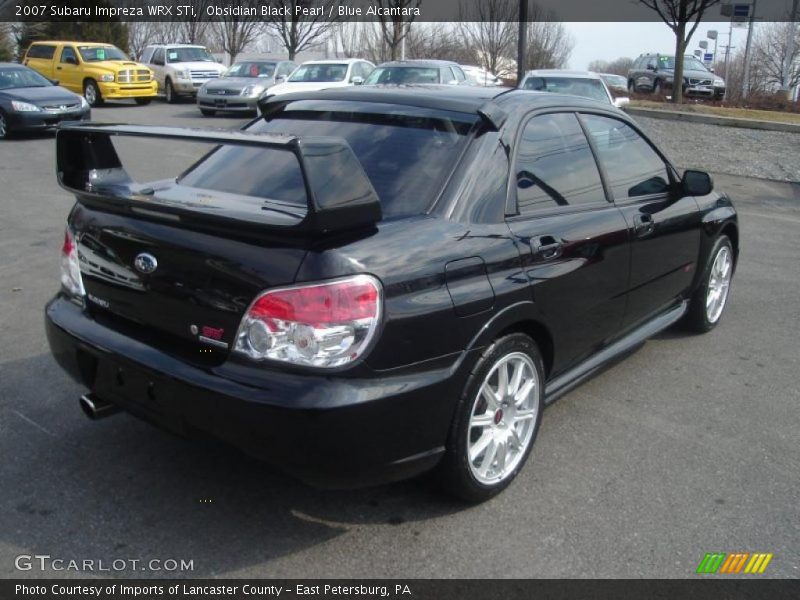 Obsidian Black Pearl / Blue Alcantara 2007 Subaru Impreza WRX STi