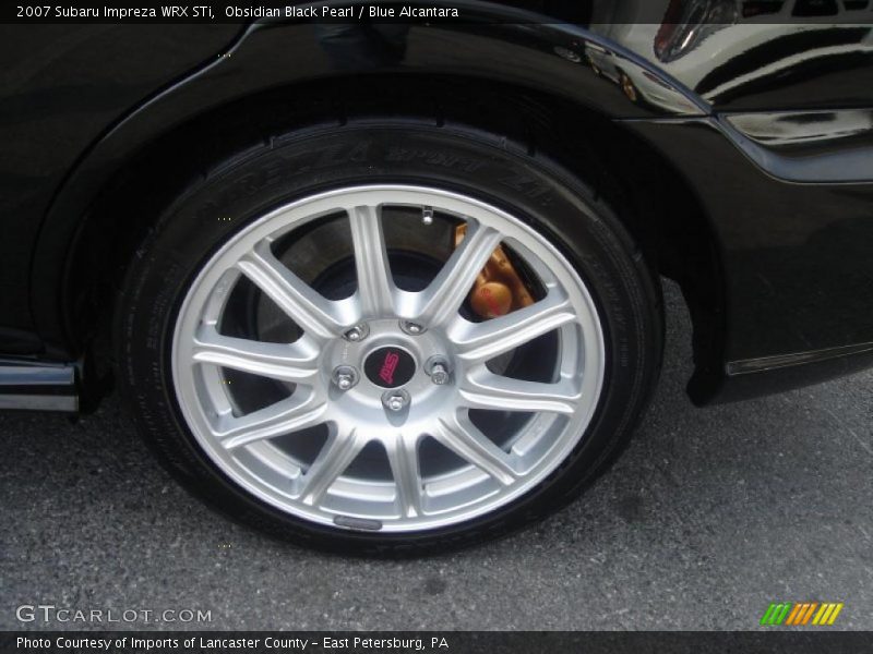Obsidian Black Pearl / Blue Alcantara 2007 Subaru Impreza WRX STi