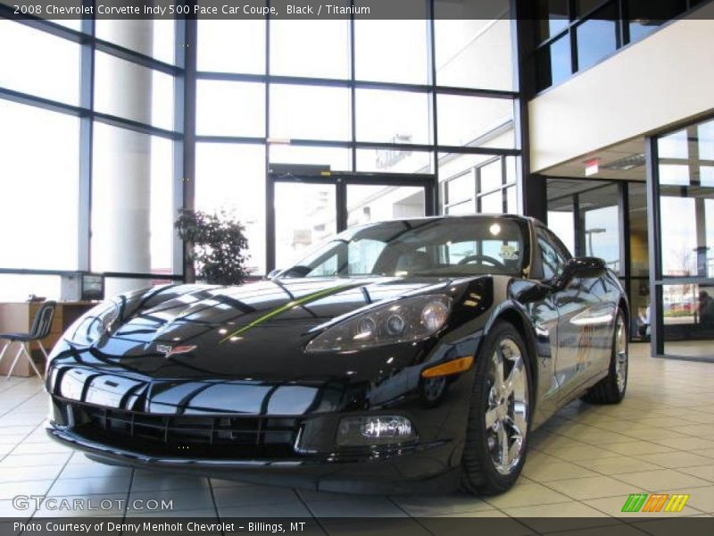 Black / Titanium 2008 Chevrolet Corvette Indy 500 Pace Car Coupe