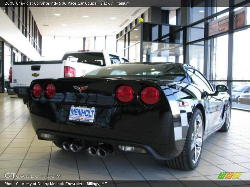 Black / Titanium 2008 Chevrolet Corvette Indy 500 Pace Car Coupe