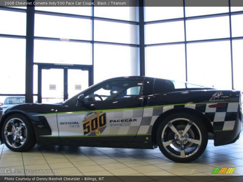 Black / Titanium 2008 Chevrolet Corvette Indy 500 Pace Car Coupe