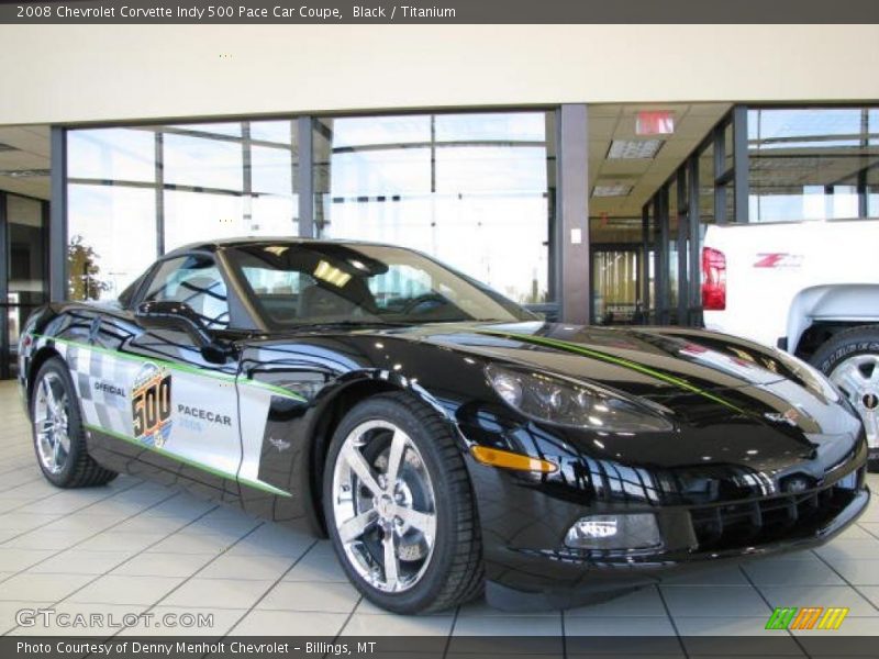 Black / Titanium 2008 Chevrolet Corvette Indy 500 Pace Car Coupe