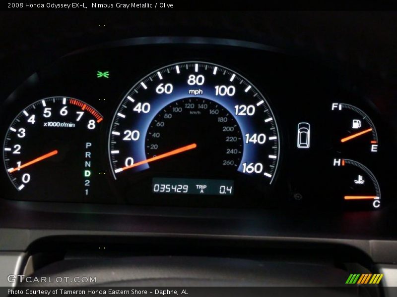 Nimbus Gray Metallic / Olive 2008 Honda Odyssey EX-L