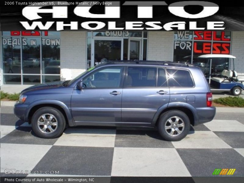 Bluestone Metallic / Ivory Beige 2006 Toyota Highlander V6