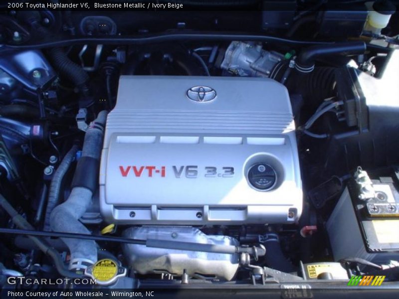 Bluestone Metallic / Ivory Beige 2006 Toyota Highlander V6