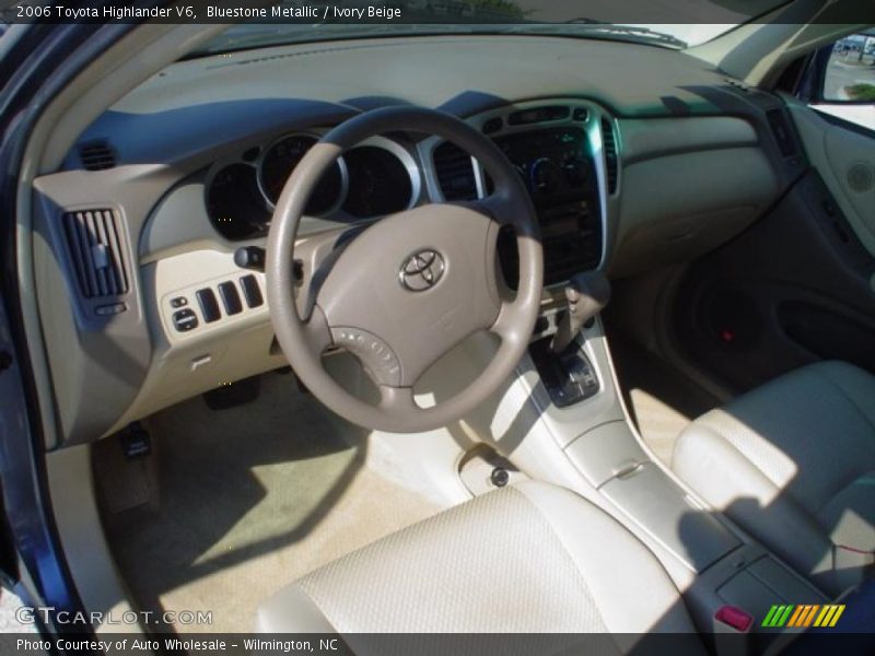 Bluestone Metallic / Ivory Beige 2006 Toyota Highlander V6