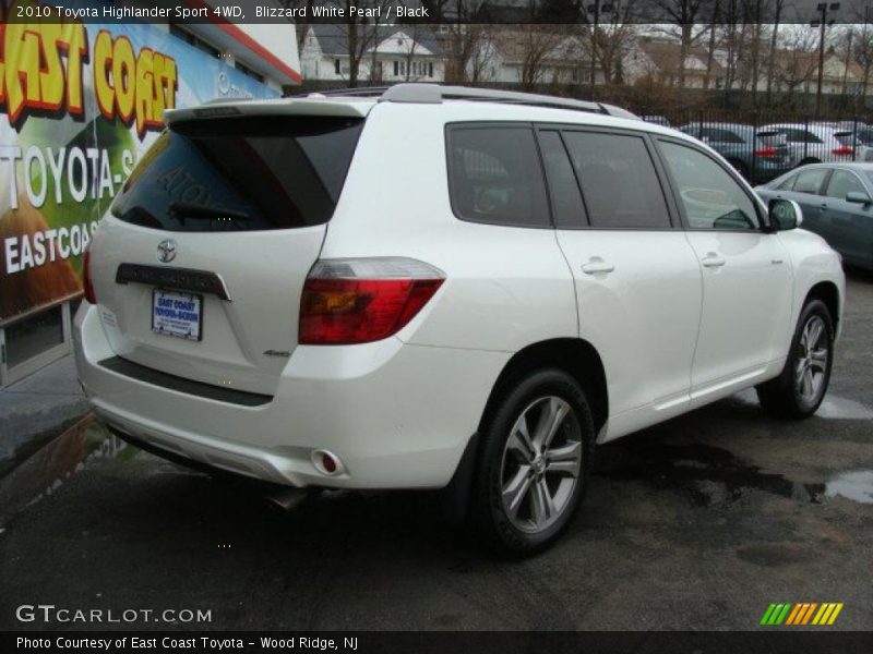 Blizzard White Pearl / Black 2010 Toyota Highlander Sport 4WD