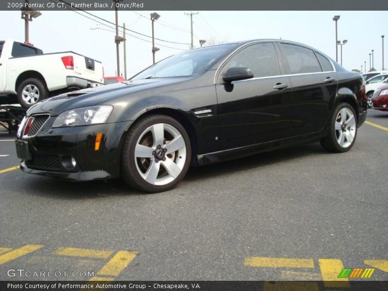 Panther Black / Onyx/Red 2009 Pontiac G8 GT