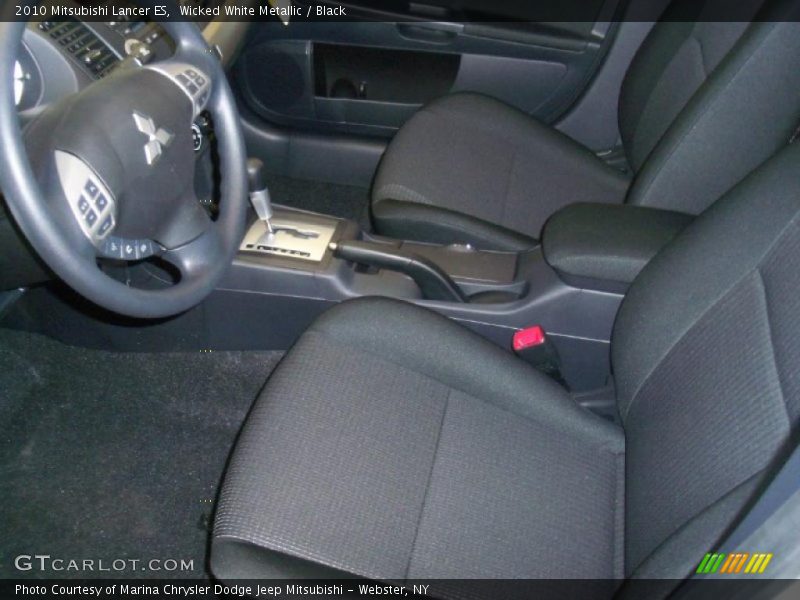 Wicked White Metallic / Black 2010 Mitsubishi Lancer ES