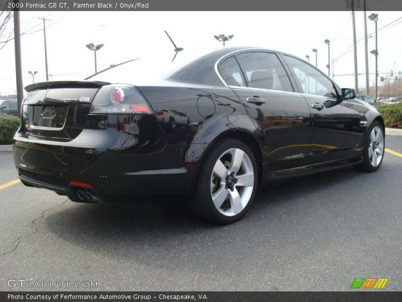 Panther Black / Onyx/Red 2009 Pontiac G8 GT