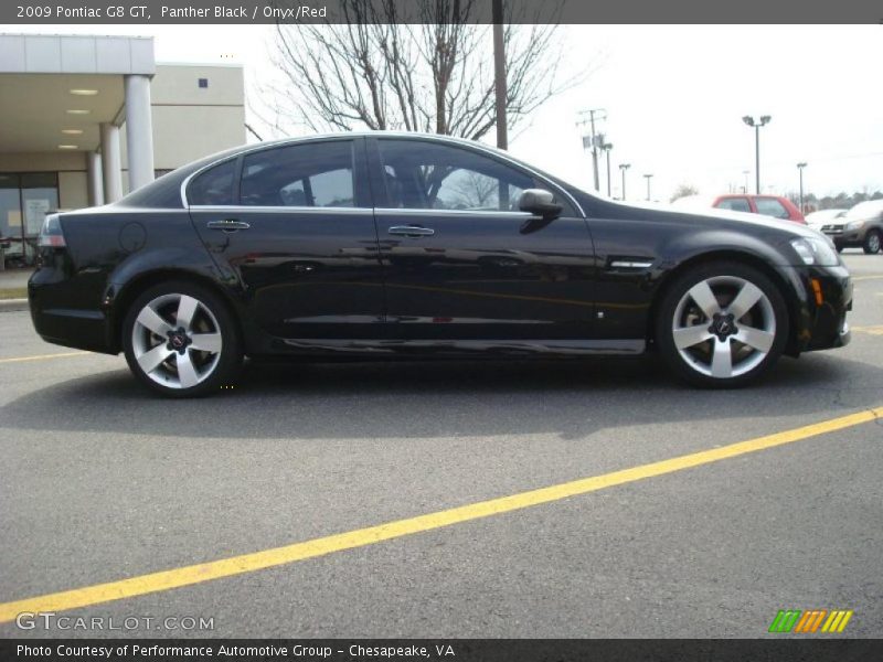 Panther Black / Onyx/Red 2009 Pontiac G8 GT