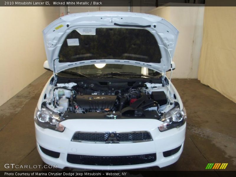 Wicked White Metallic / Black 2010 Mitsubishi Lancer ES