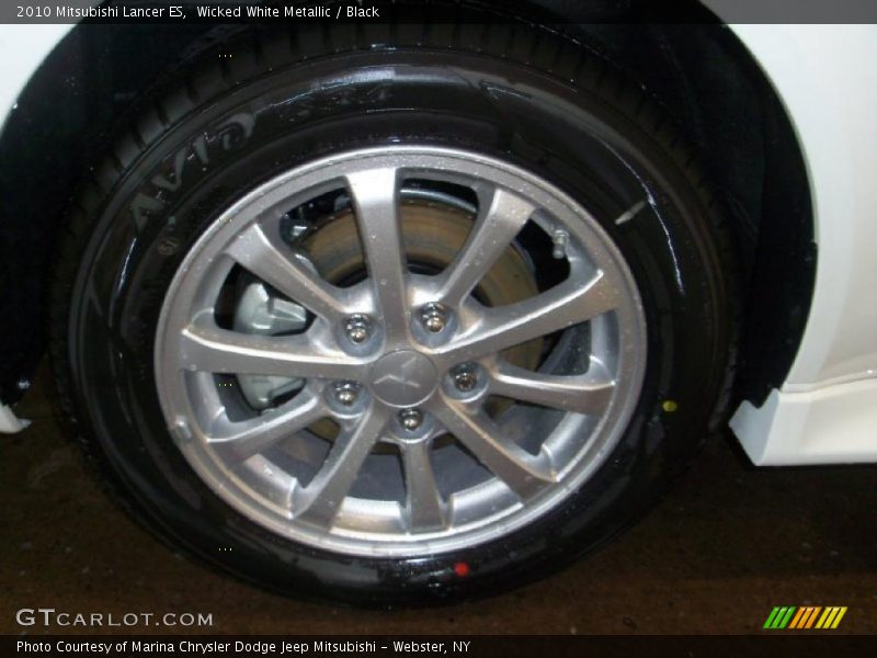Wicked White Metallic / Black 2010 Mitsubishi Lancer ES