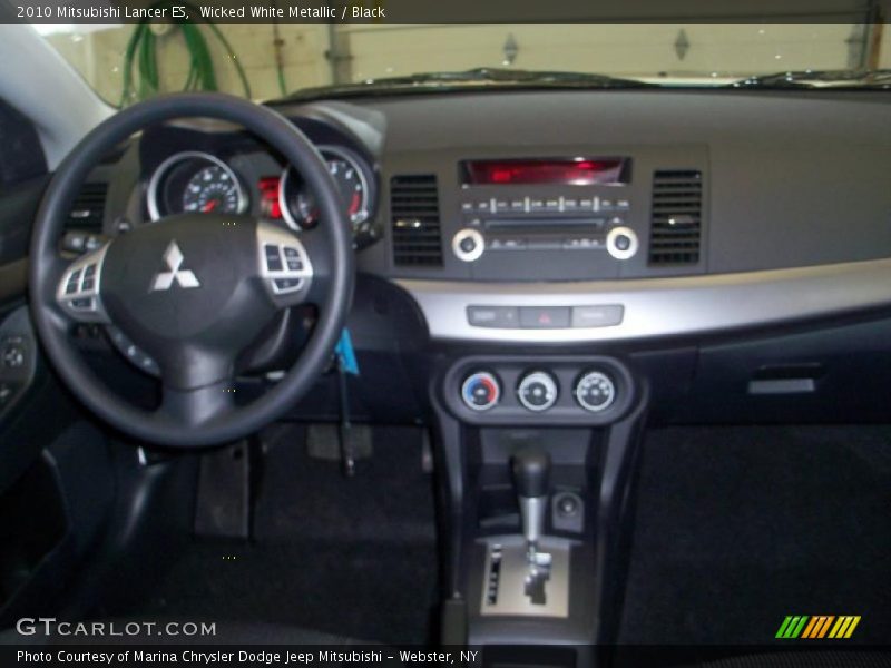 Wicked White Metallic / Black 2010 Mitsubishi Lancer ES