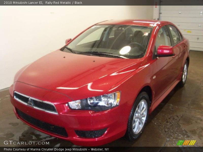Rally Red Metallic / Black 2010 Mitsubishi Lancer ES