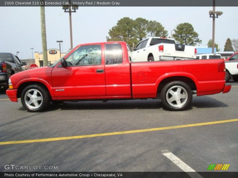 Victory Red / Medium Gray 2000 Chevrolet S10 LS Extended Cab