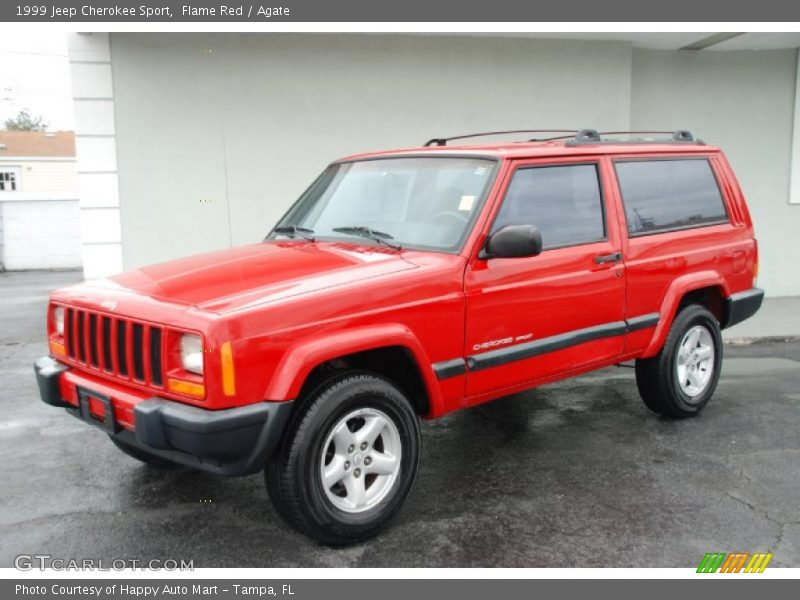 Flame Red / Agate 1999 Jeep Cherokee Sport