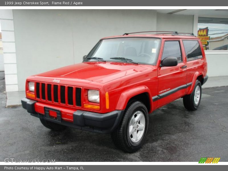 Flame Red / Agate 1999 Jeep Cherokee Sport