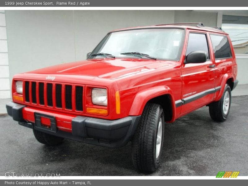 Flame Red / Agate 1999 Jeep Cherokee Sport
