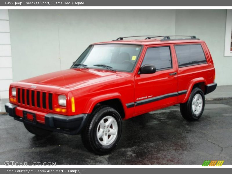Flame Red / Agate 1999 Jeep Cherokee Sport
