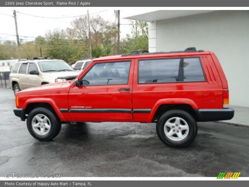 Flame Red / Agate 1999 Jeep Cherokee Sport