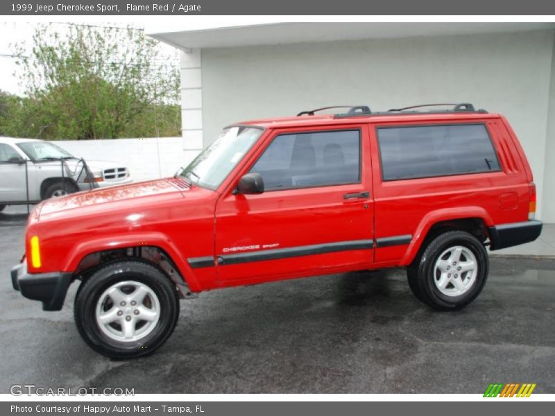 Flame Red / Agate 1999 Jeep Cherokee Sport