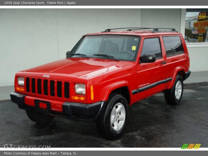 Flame Red / Agate 1999 Jeep Cherokee Sport
