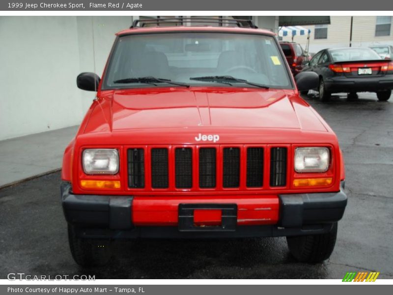 Flame Red / Agate 1999 Jeep Cherokee Sport