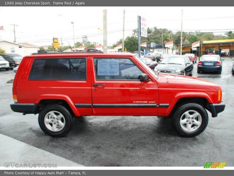 Flame Red / Agate 1999 Jeep Cherokee Sport