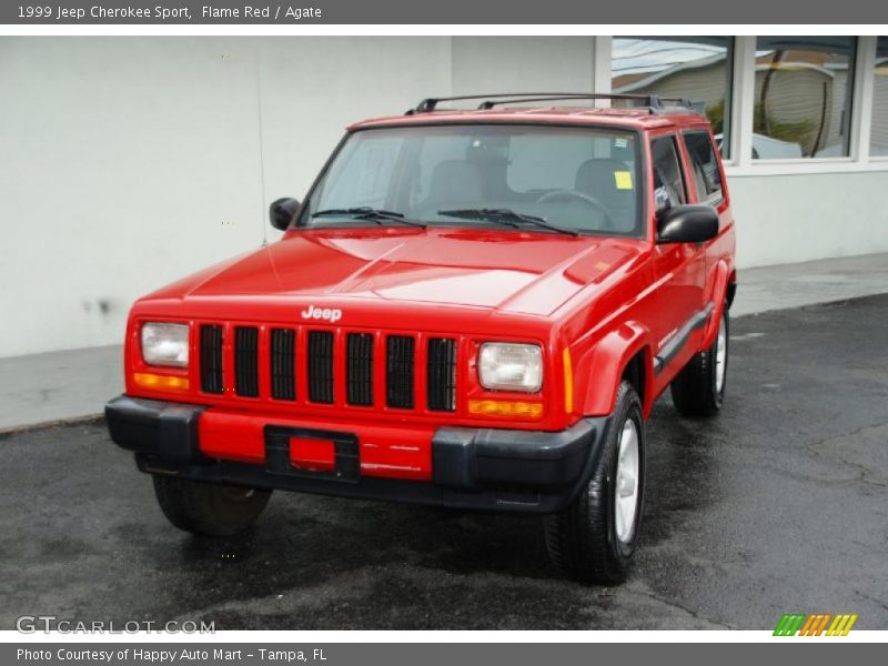 Flame Red / Agate 1999 Jeep Cherokee Sport