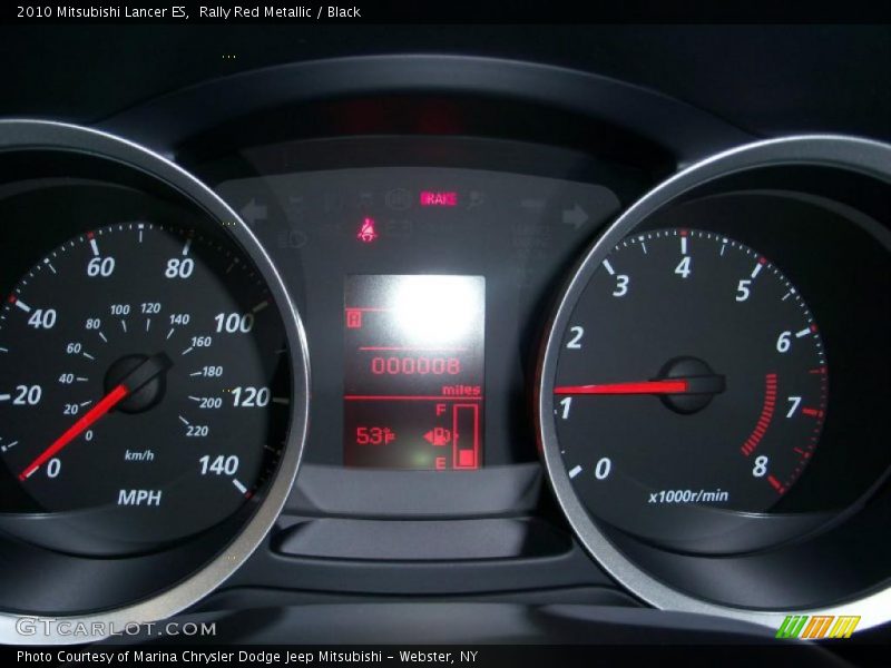 Rally Red Metallic / Black 2010 Mitsubishi Lancer ES