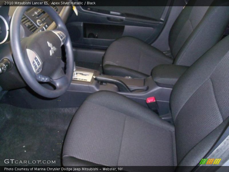 Apex Silver Metallic / Black 2010 Mitsubishi Lancer ES