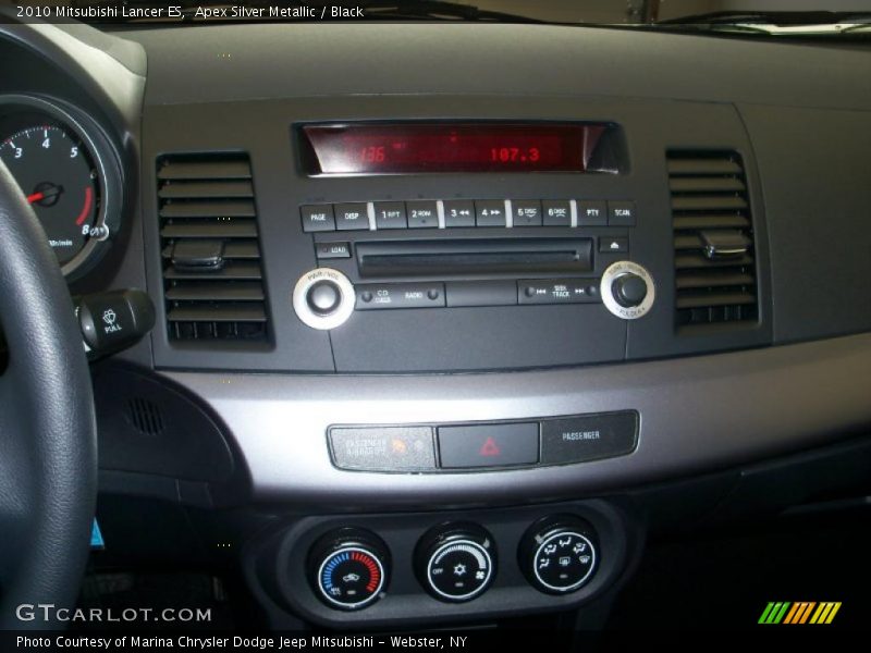 Apex Silver Metallic / Black 2010 Mitsubishi Lancer ES